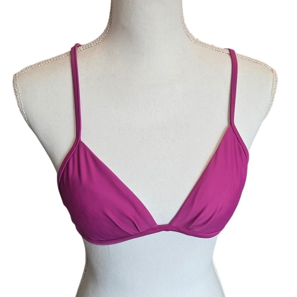 Patagonia Women's Small Bikini Top Fuchsia Pink Strappy Swim Beach Cross Back